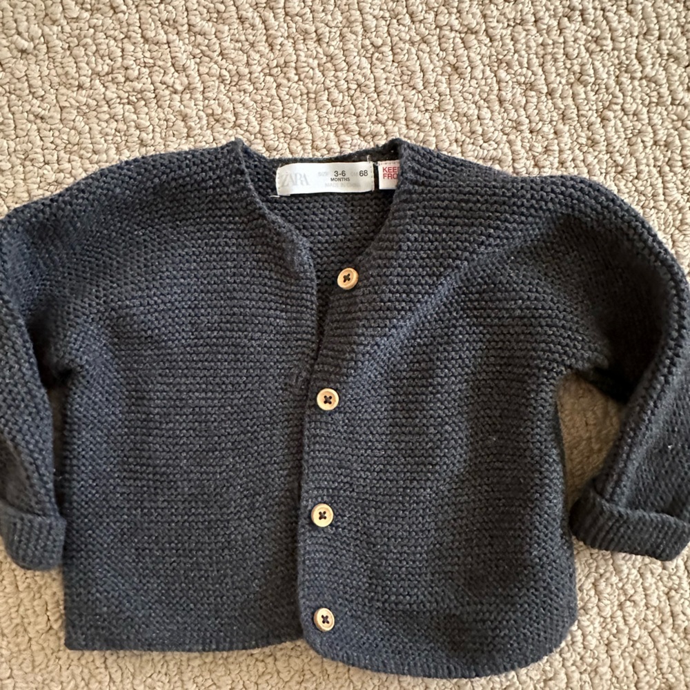 Zara baby knit button up sweater